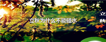 立秋为什么不能碰水