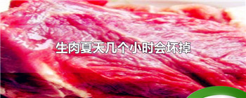 生肉夏天几个小时会坏掉